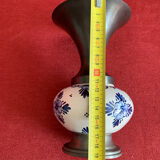 Delft vase porcelain and pewter