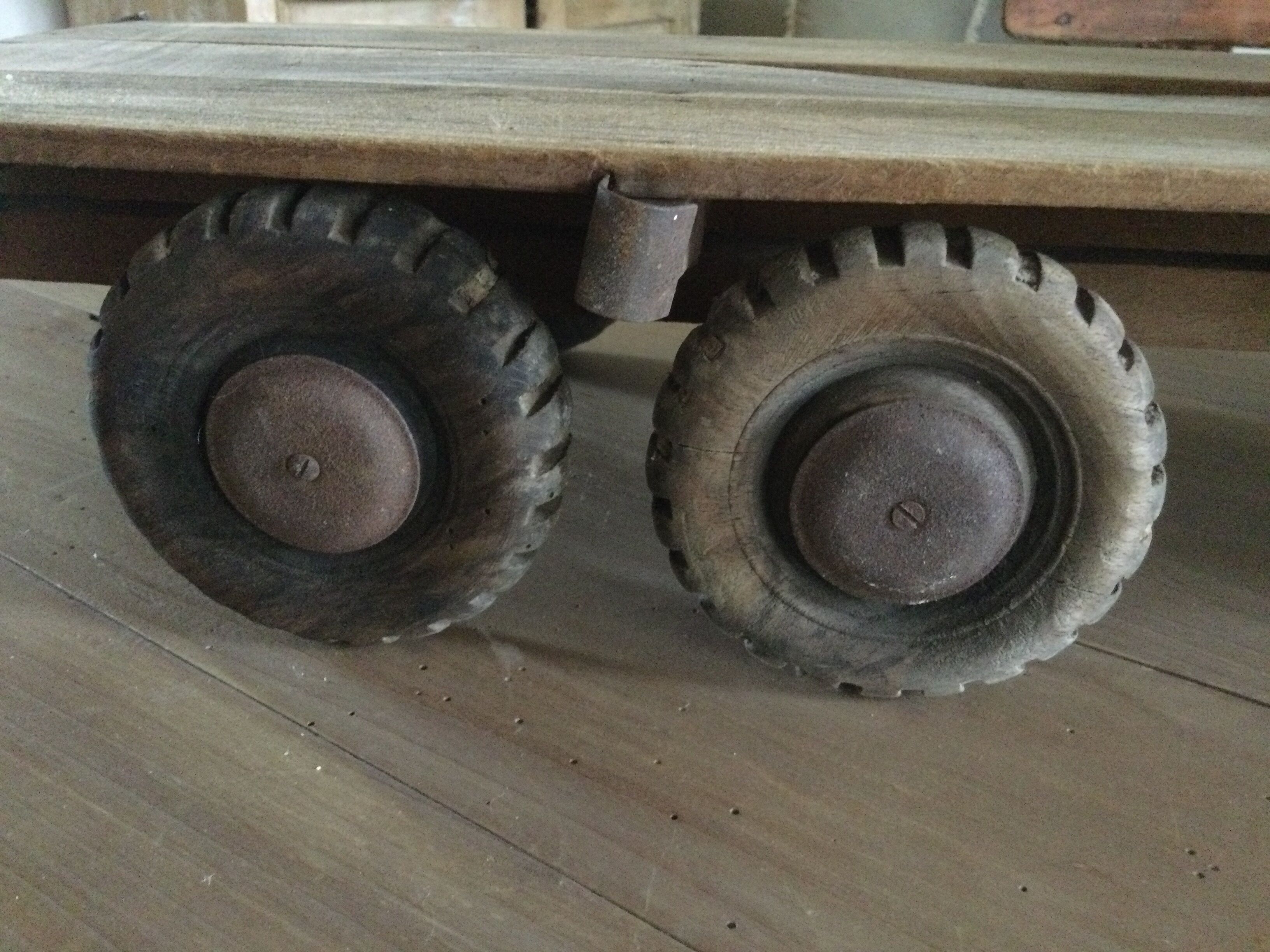 Antique oak transport truck