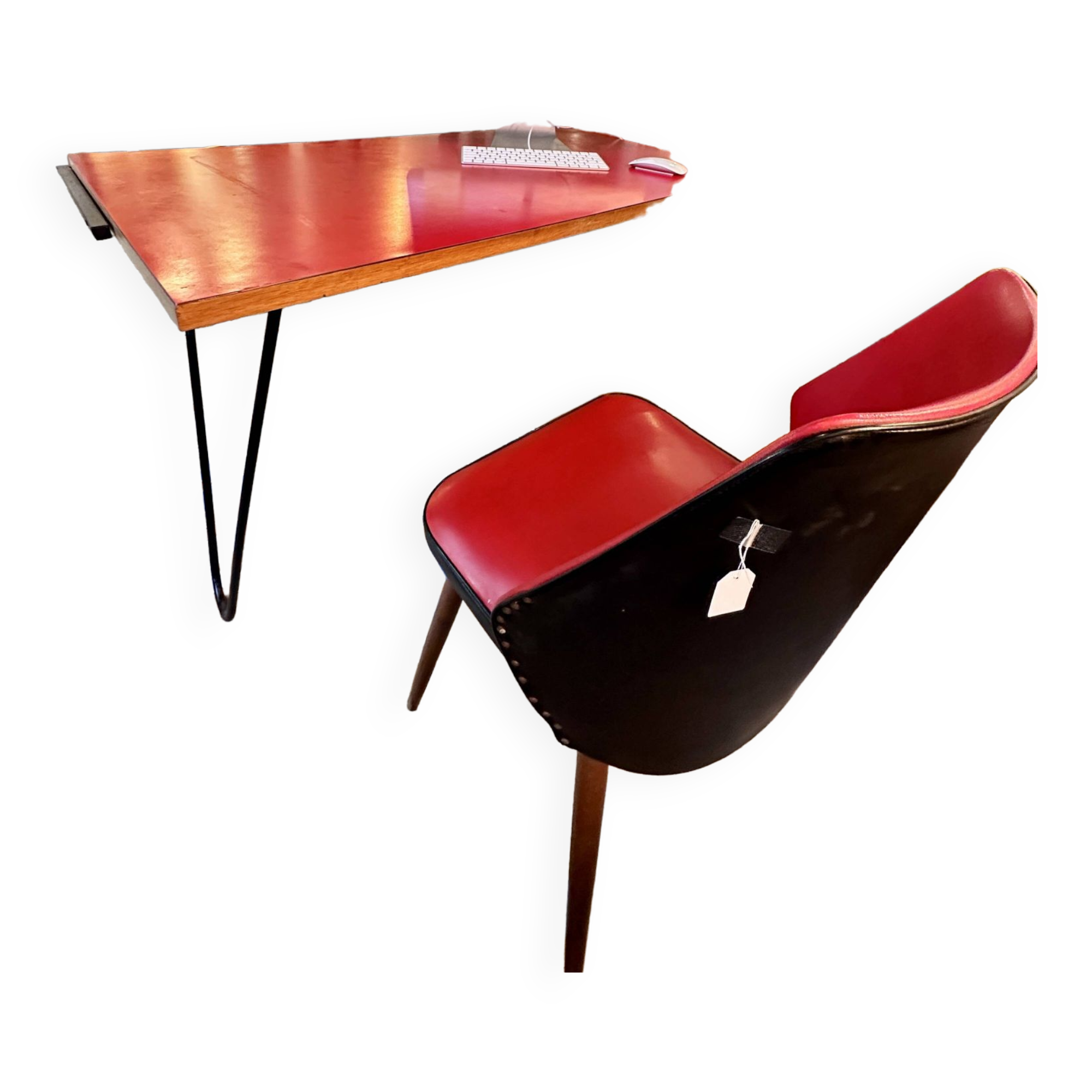 Chaise de bureau rouge