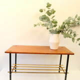 Wooden and metal coffee table