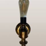 Lámpara de pared vintage de latón dorado, años 60