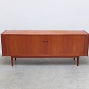 Danish teak sideboard with tambour doors, 1960s