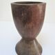 solid wood vase carved brutalist vintage