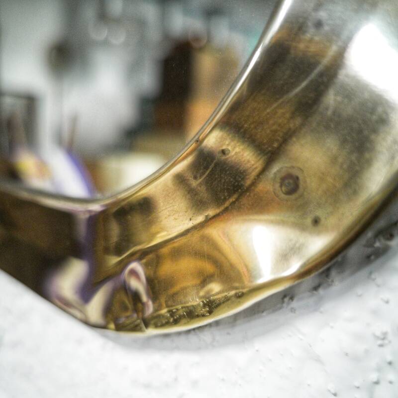 Brass mirror 43x29cm