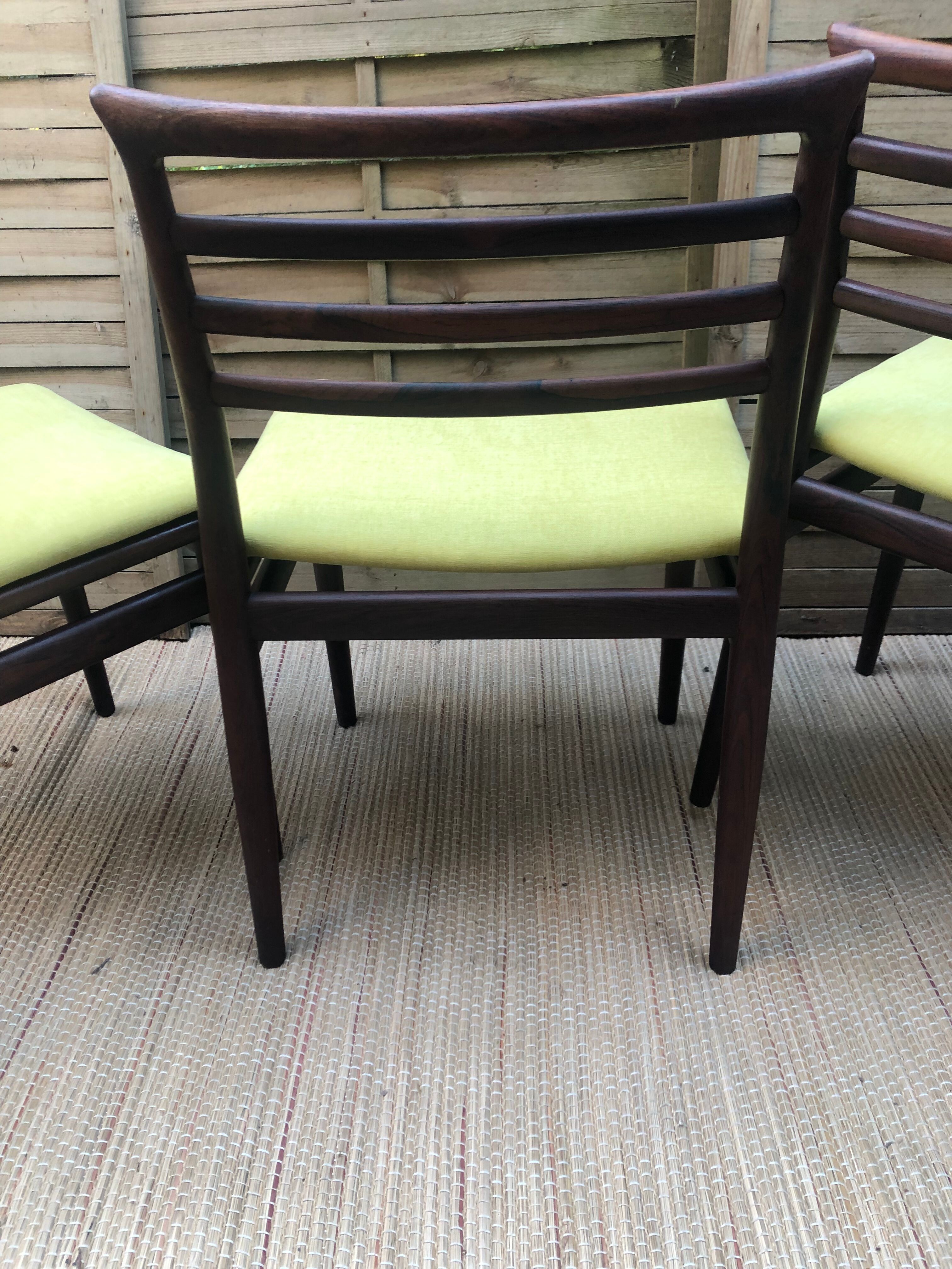 Rosewood chairs Erling Torvits by Søro Stolefabrik Scandinavian
