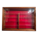Wall display case for Collection - Wood and Plexiglass D 18 cm / W 106 cm / H 7 cm