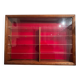 Wall display case for Collection - Wood and Plexiglass D 18 cm / W 106 cm / H 7 cm