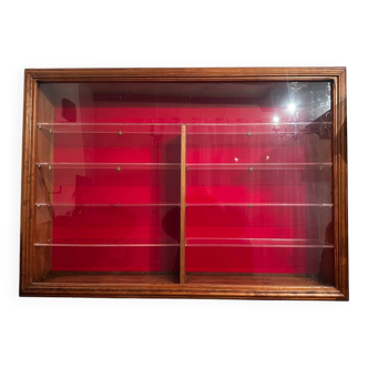 Vitrine murale pour Collection - Bois et Plexy P 18 cm/ L 106 cm / H 7