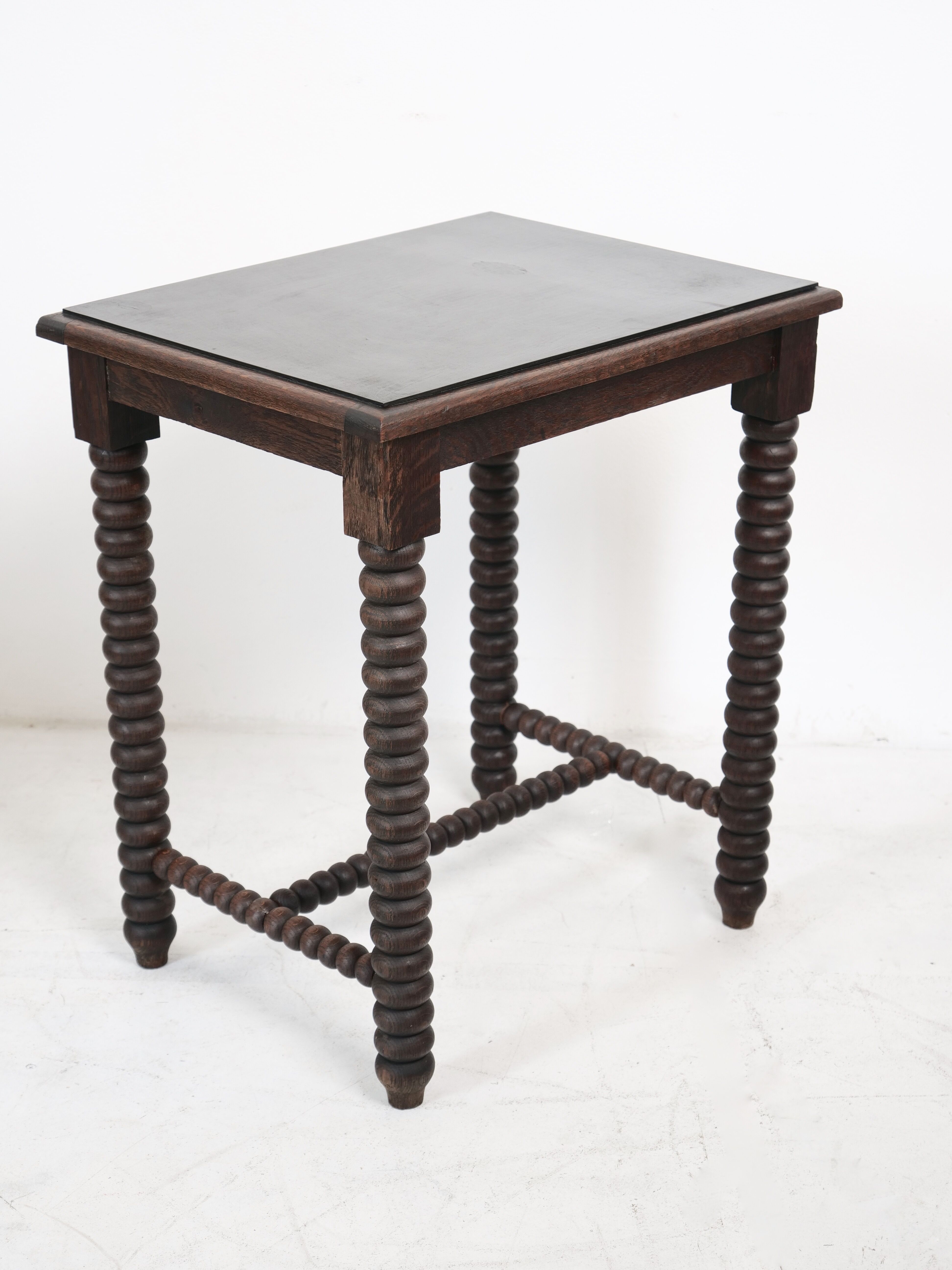 Wooden table legs in coils