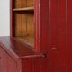 French 19th Century Red‑Painted Stepback Cupboard in Pine