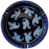 Alsace salt-salt circular ashtray with stylized vegetal decoration