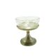 Sugar bowl, Art Deco, silver-plated brass, glass, Poland, 1930s.