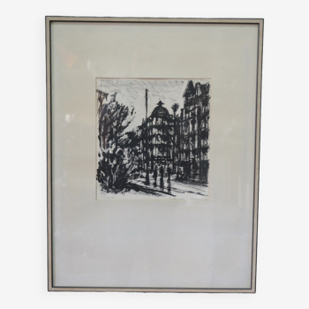 Ingemar Pettersson, Original Lithograph, 1961, Framed