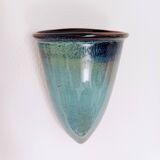 Jardinière murale vintage en céramique émaillée, signée