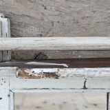 Antique mirror - triptych shelf in Burmese teak
