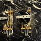 Pair of Venini wall lamps in talie glass 1970