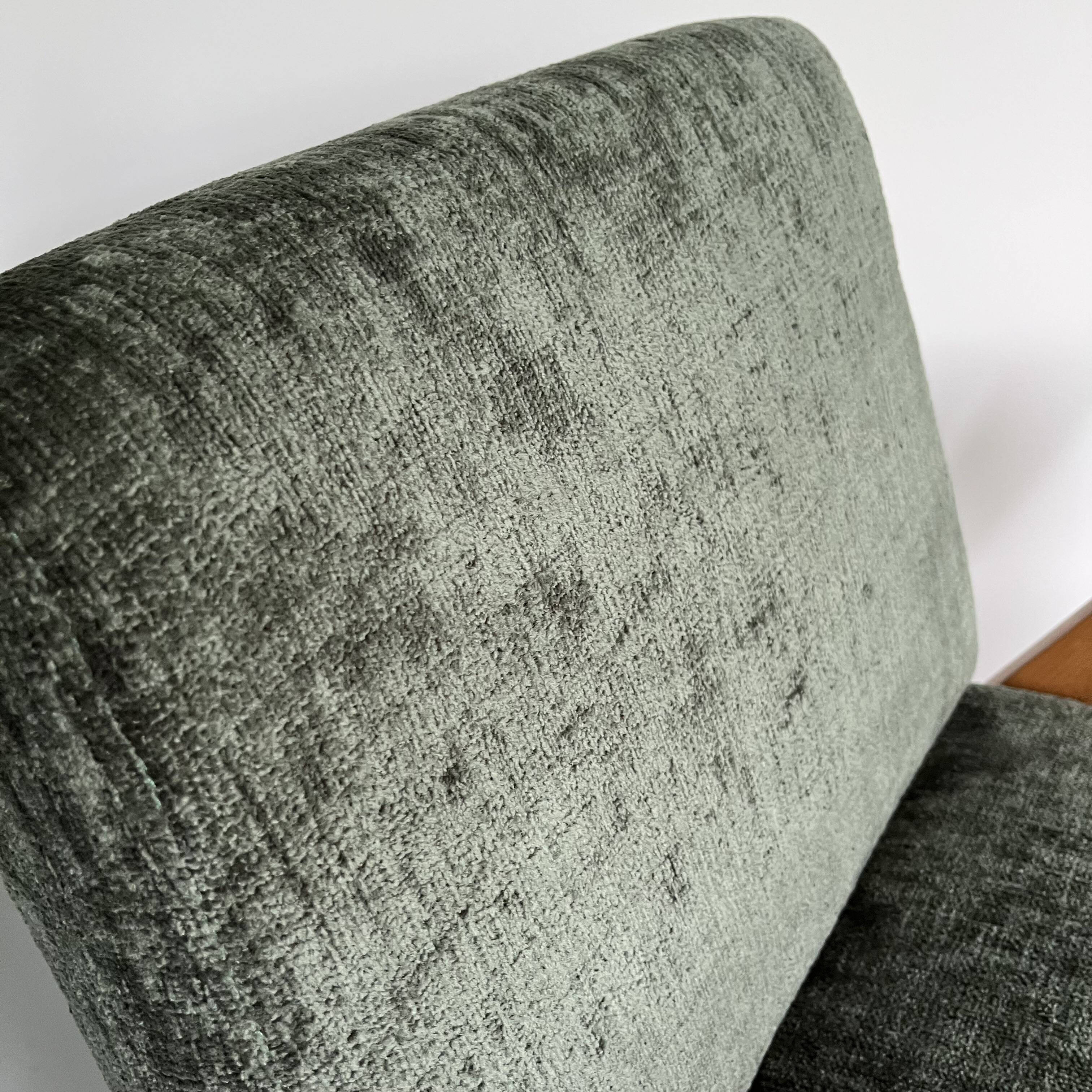 Restored Vintage Mid Century Modern Armchair, Forest Green Lounge Chair