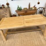 Solid oak farmhouse table with extensions
