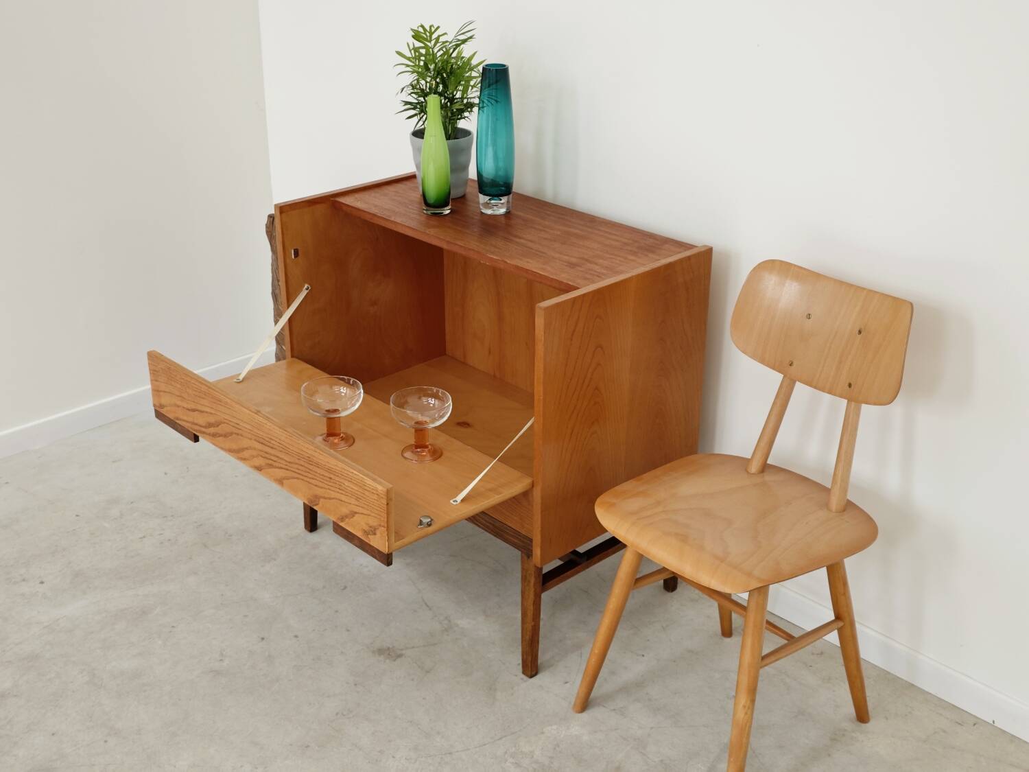Blanket chest or mini bar by Frantisek Mezulanik for Up Zavody 1960