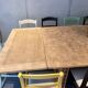 Table ferme poncée rallonges 260 cm