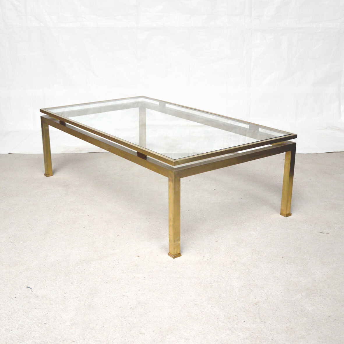 Brass coffee table by Guy Lefèvre