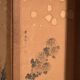 Antique Japanese six-panel screen with box – Japan, circa 1900
