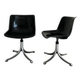 Pair of “Modus” swivel chairs by Osvaldo Borsani