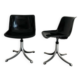 Pair of “Modus” swivel chairs by Osvaldo Borsani