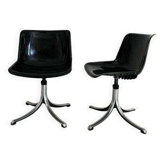 Paire de chaises pivotantes « Modus » d’Osvaldo Borsani