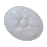 Six 1970's pillivuyt white oyster plates