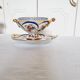 Tasse et soucoupe en porcelaine reproduction de sèvres décorées à la main par m.carpezat pour limoge