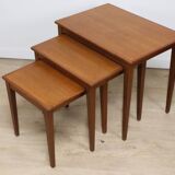 Scandinavian nesting tables "Kvalitet Form Funktion" in teak, 1960