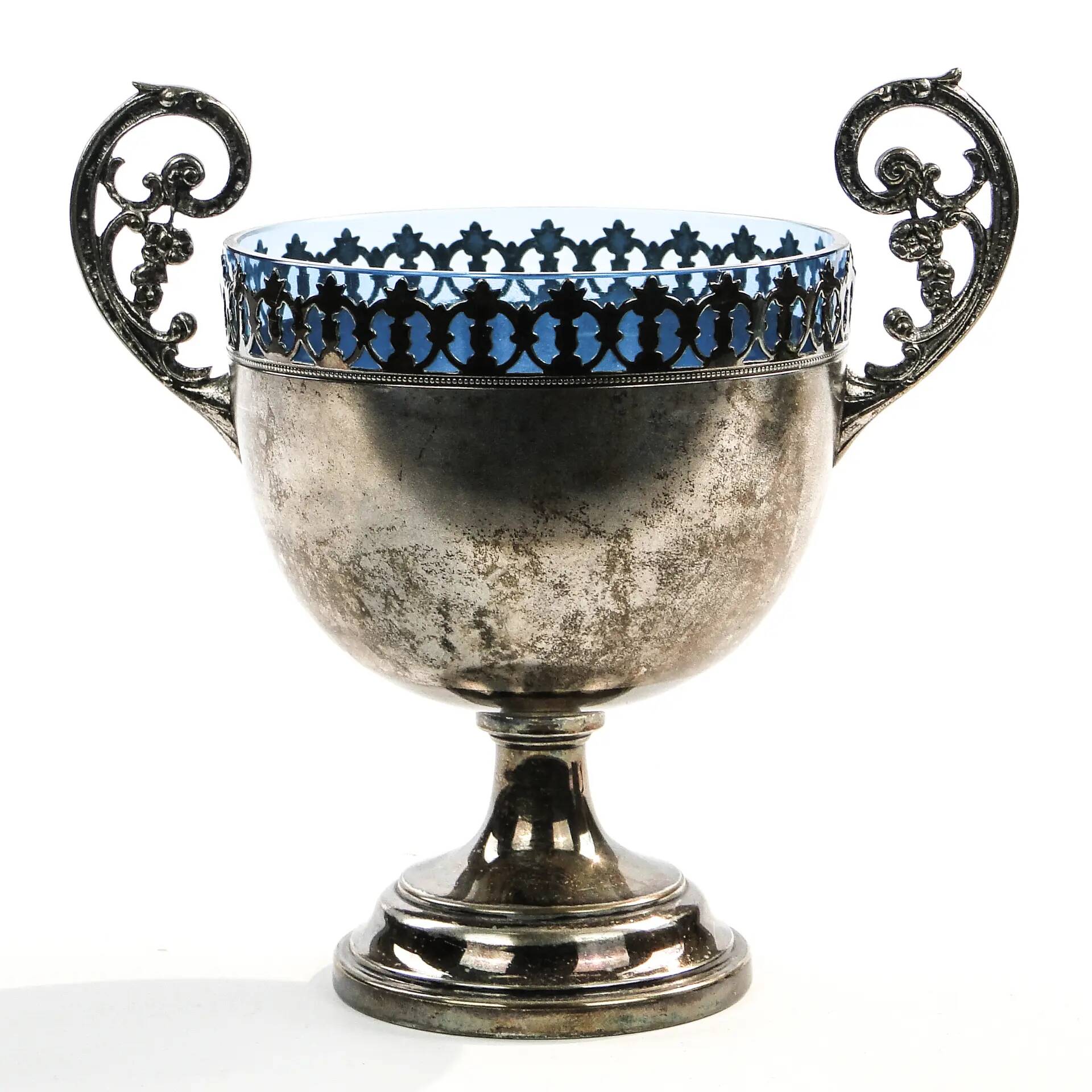 Sugar bowl, Art Nouveau, silver-plated brass, WMF, Germany, 1900s