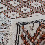 Handmade beige mergoum carpet  70x130cm