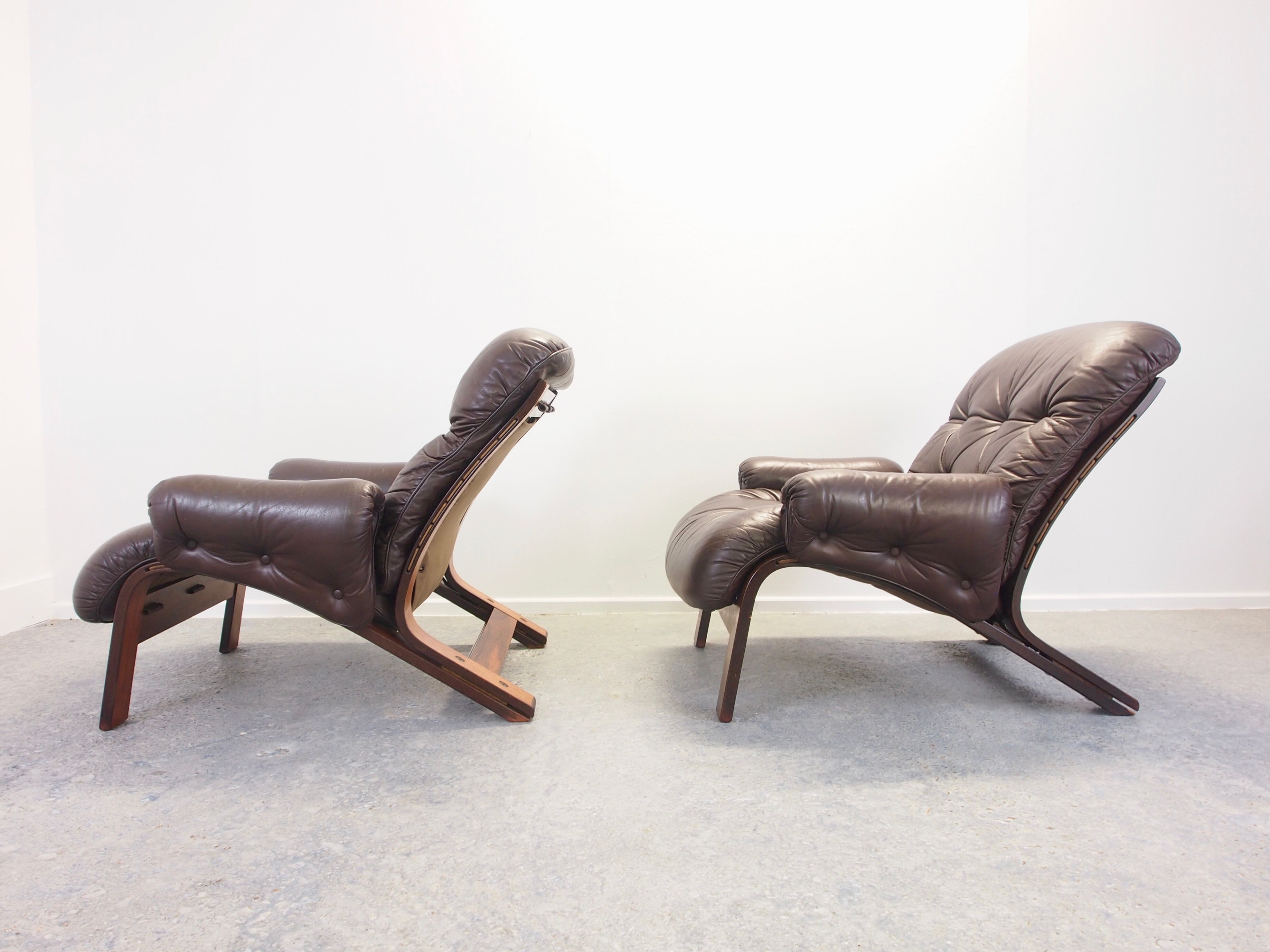Armchairs by Odvin Rykken for Rebo 1970