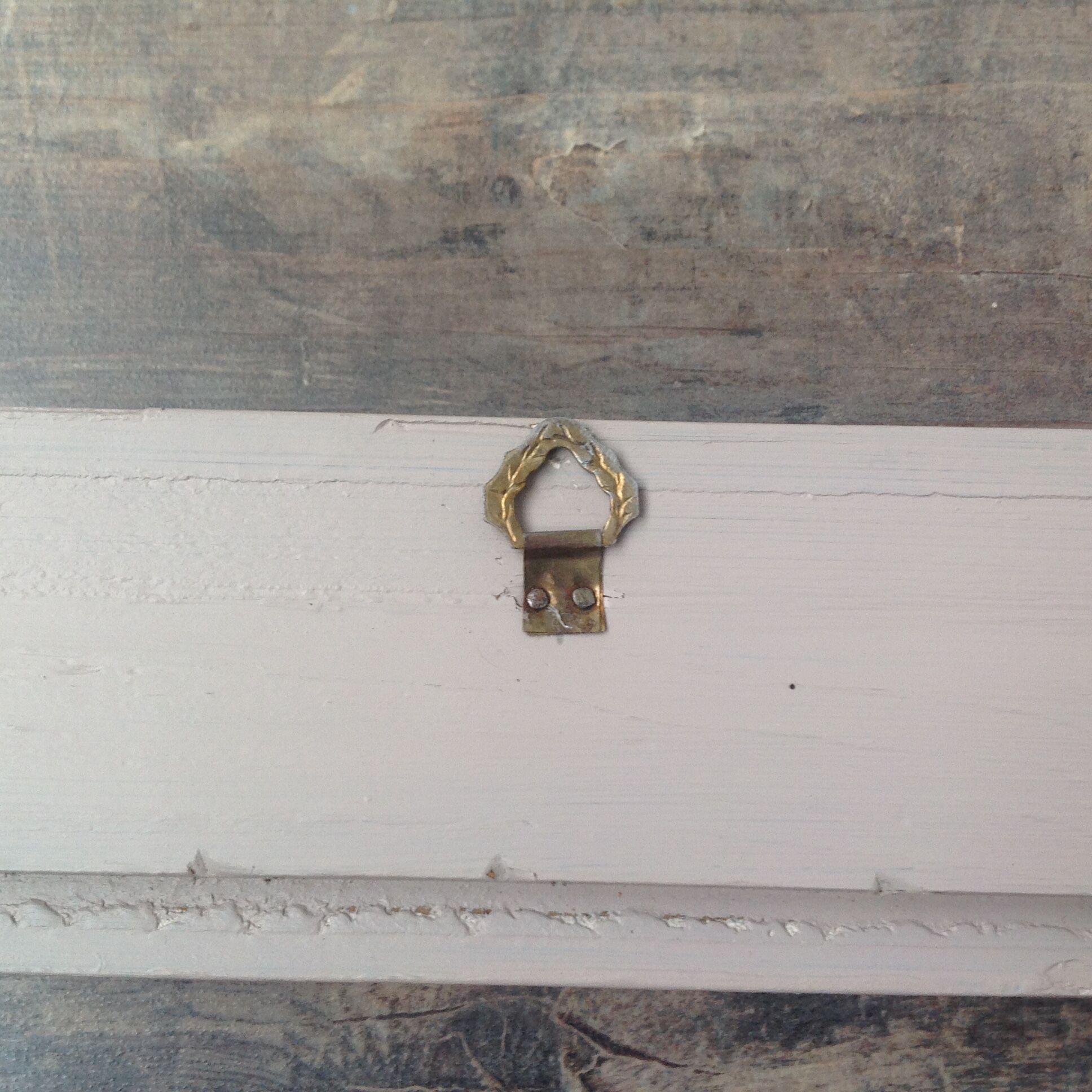 Patinated wood frame