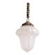 Art Deco pendant light in transparent satin glass, 1920s-30s