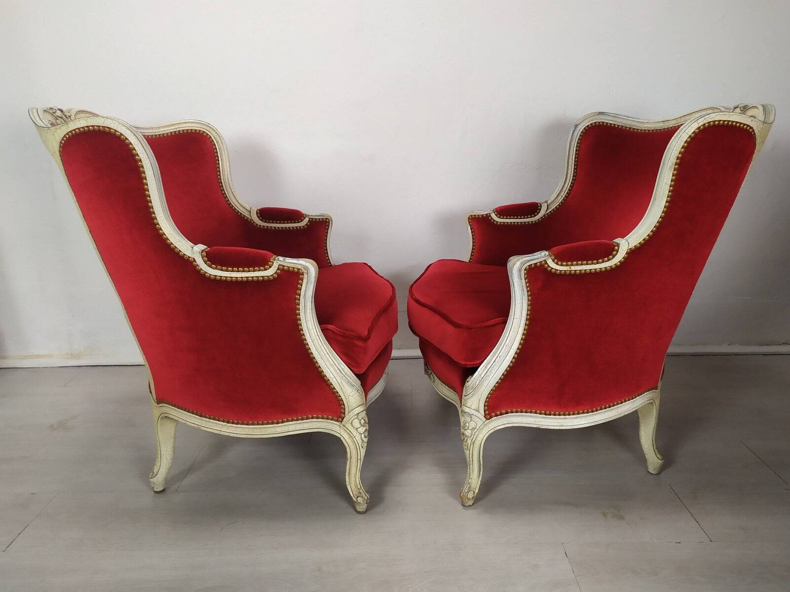 4 Louis XV Bergère armchairs