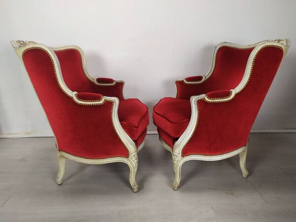 4 fauteuils Bergère Louis XV