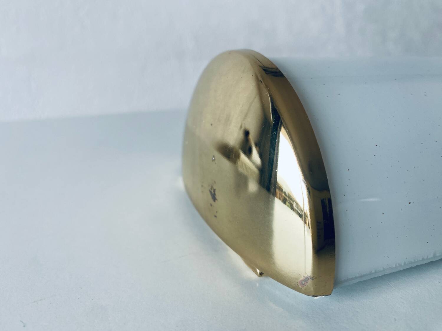 Brass and glass wall light