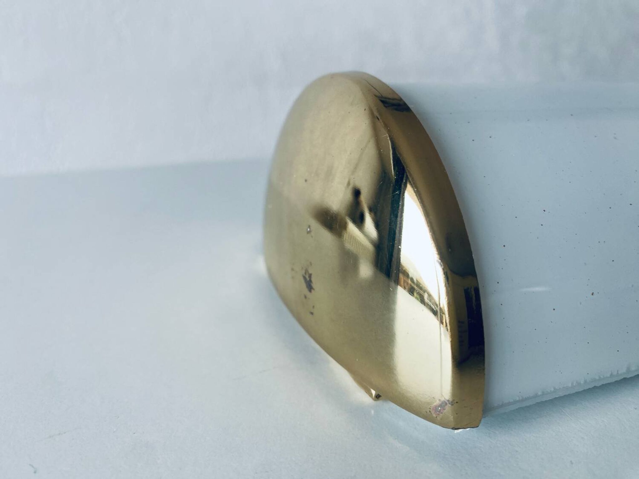 Brass and glass wall light