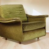 Pair of vintage velvet armchairs – 1960s