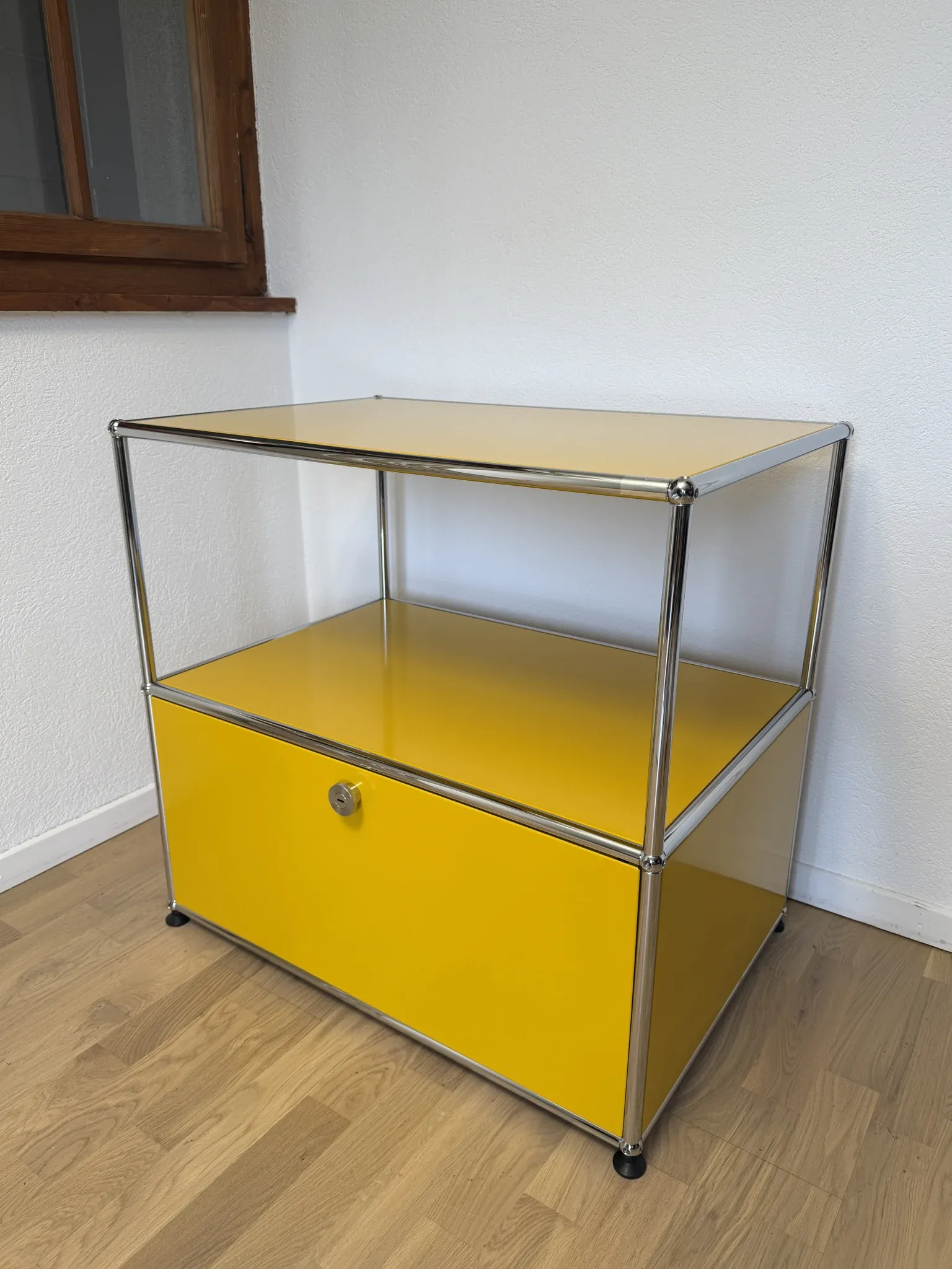 USM Haller commode in Gold Yellow