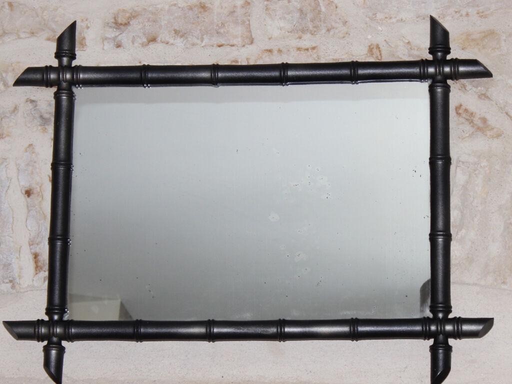 Former mirror wooden way bamboo 86 x 66 cm