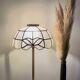 Table lamp with a vintage mother-of-pearl lampshade set