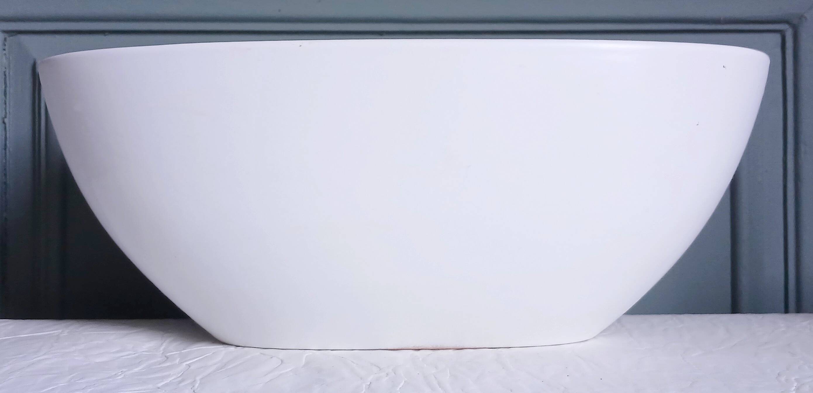 Organic vase Scheurich ceramic in white glazed ceramic