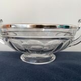 Art Deco cut Val Saint Lambert with silver frame Minerva
