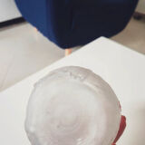 Vase art déco en verre pressé moulé aigle