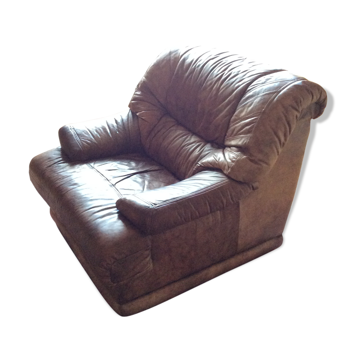 Vintage brown leather armchair