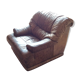 Vintage brown leather armchair